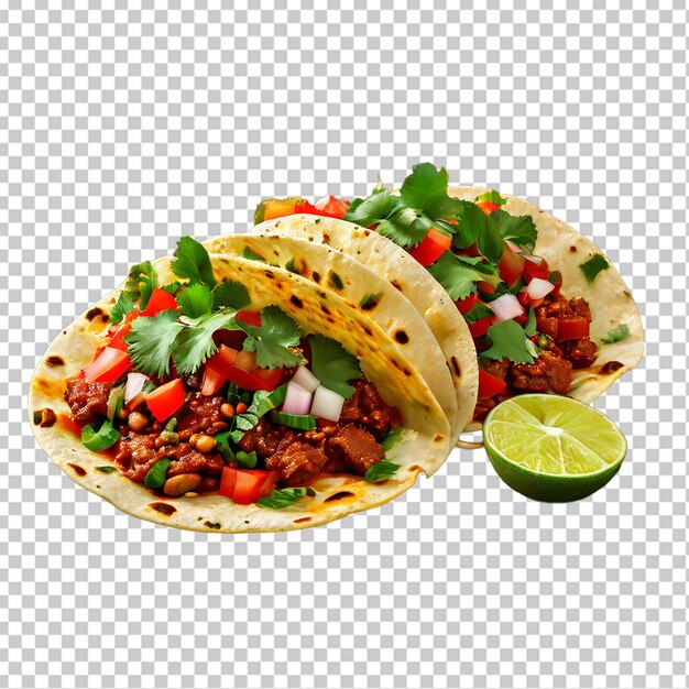 PSD taco and bean burrito