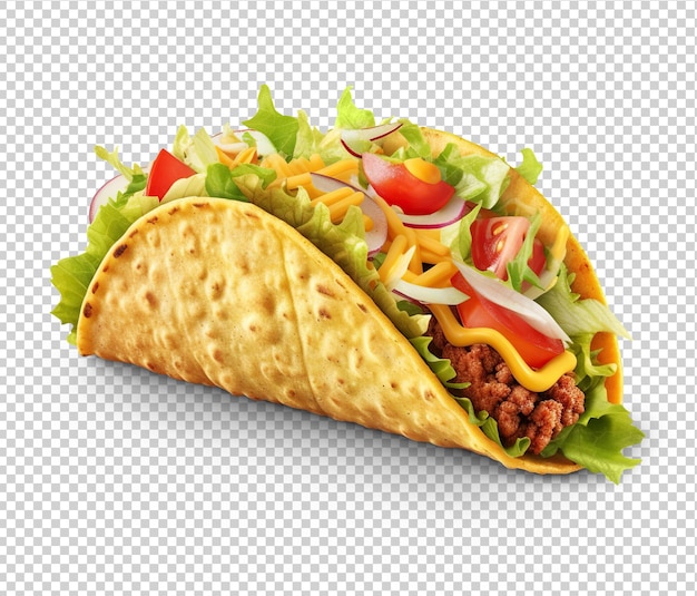 PSD taco fast food ai cutout on transparent