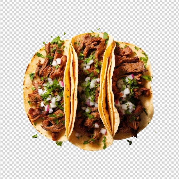 PSD taco food isolated on white background