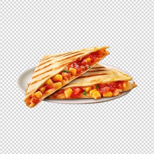 PSD taco food isolated on white background