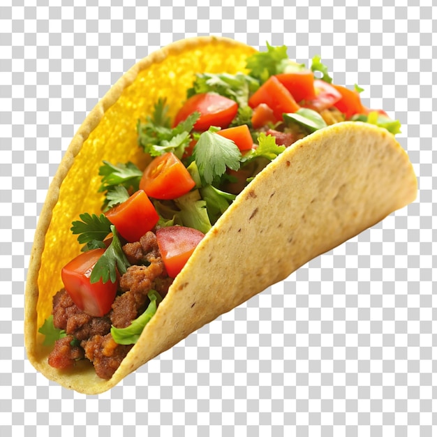 PSD taco isolated on transparent background