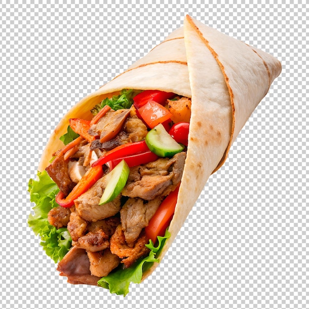 taco, które jest zrobione z kurczaka i warzyw