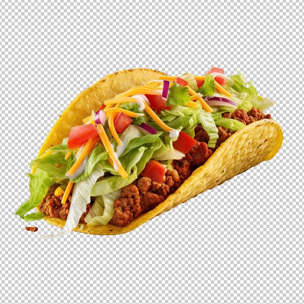 Taco op witte achtergrond