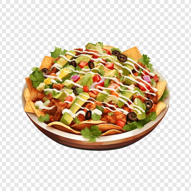 PSD taco-salade geïsoleerd op transparante achtergrond