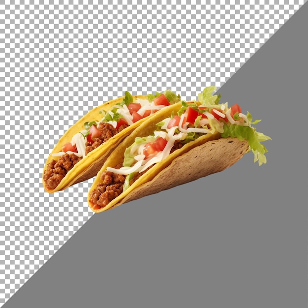 PSD tacos against transparent background ai generated