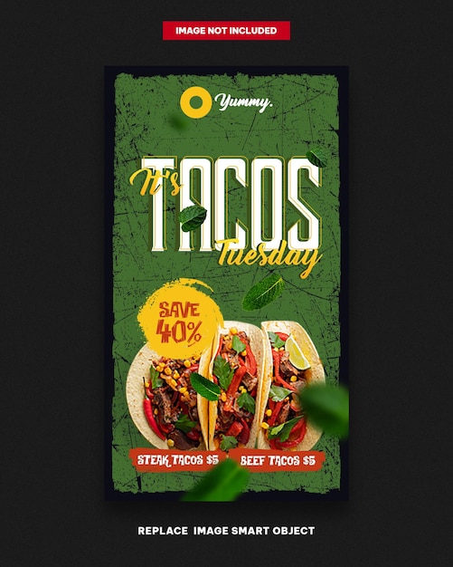 PSD tacos banners stories