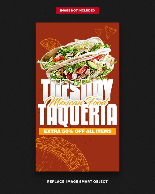 PSD tacos banners stories