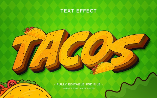 Tacos text effect