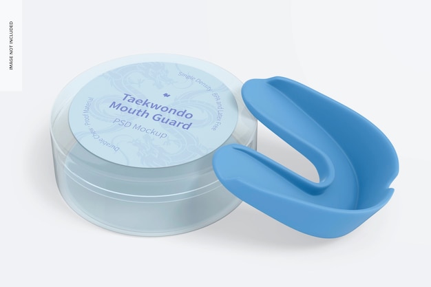 taekwondo mouth guard mockup, front view
