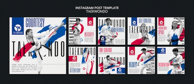 PSD taekwondo practice instagram posts