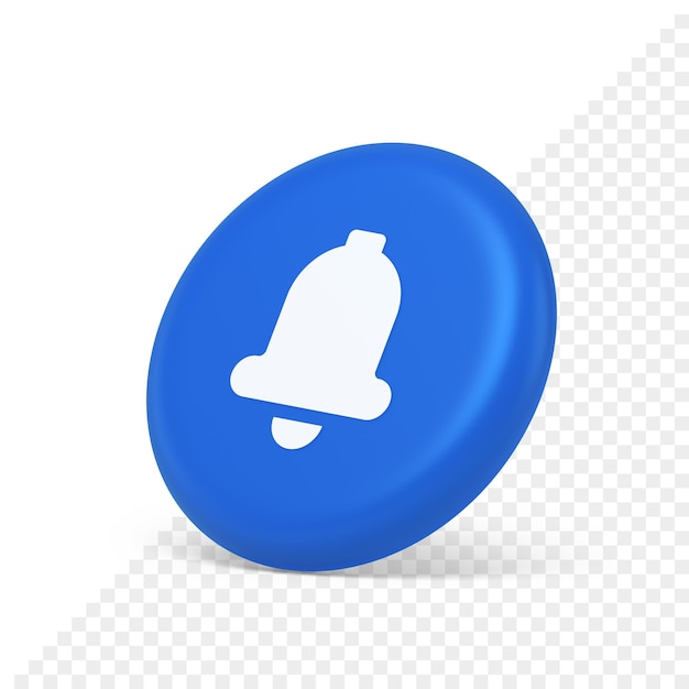 Tafelbel ringknop cyberspace geluidsherinnering service 3d isometrisch realistisch pictogram