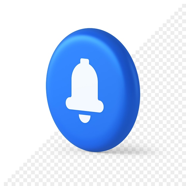 Tafelbel ringknop cyberspace geluidsherinnering service 3d ronde isometrische pictogram