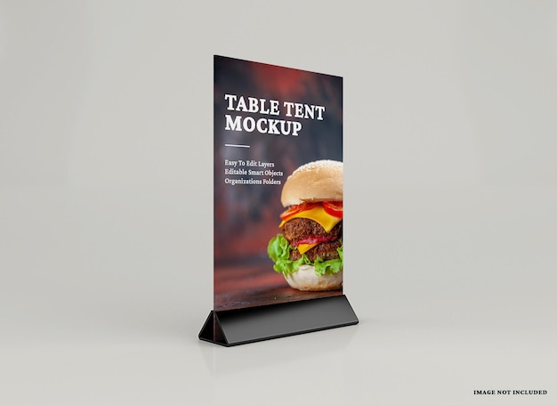 Tafeltent stand menu mockup