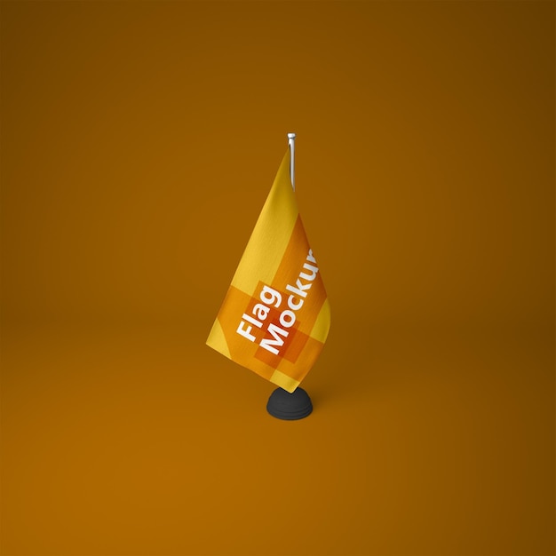 PSD tafelvlag mock-up met bewerkbare achtergrond