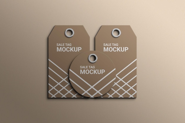 Tag hang tag ярлык продукта mockup photoshop