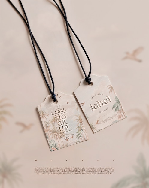 tag label mockup design