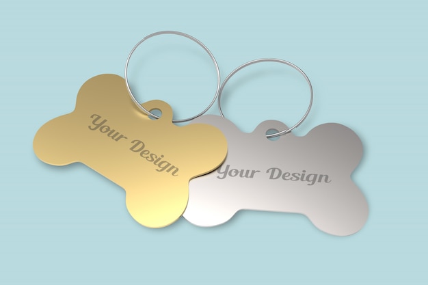 Tag for pet mockup