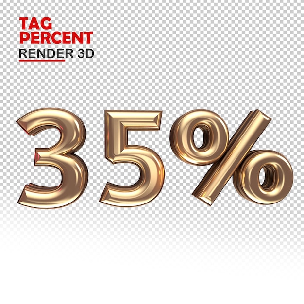 Tag render 3d percent