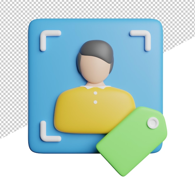 PSD tagged user account a blue sticker with a man in yellow on it