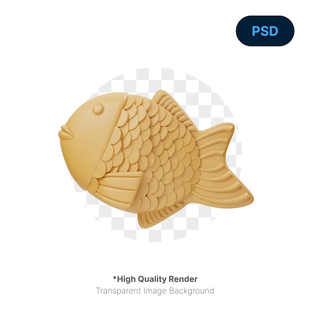 PSD taiyaki 3d icon premium psd