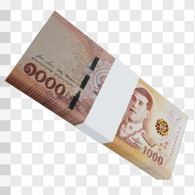 PSD tajlandia waluta baht 1000 stos bahtów tajlandzkich banknotów