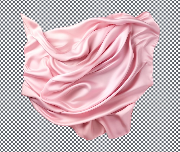 PSD tak piękny różowy jedwabny szal ślubny odizolowany na przezroczystym tle