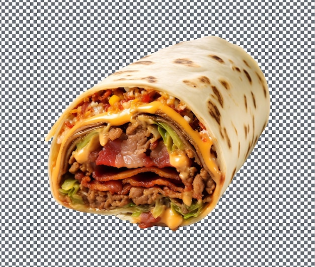 Tak Pyszny Bacon Wrap Izolowany Na Przezroczystym Tle