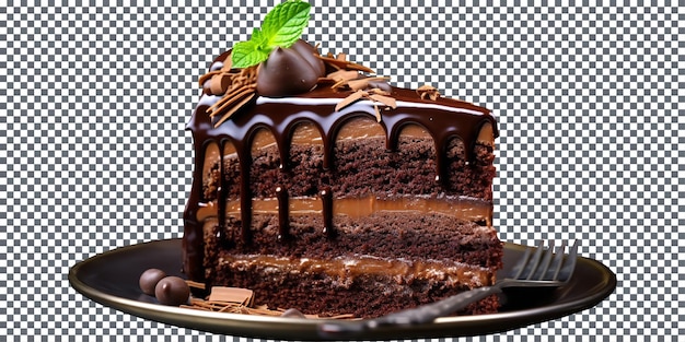PSD tak słodkie ciasto czekoladowe na przezroczystym tle