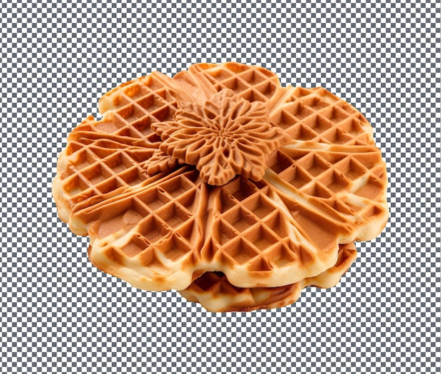 Tak Słodkie Pizzelle Włoskie Ciasteczka Izolowane Na Przezroczystym Tle