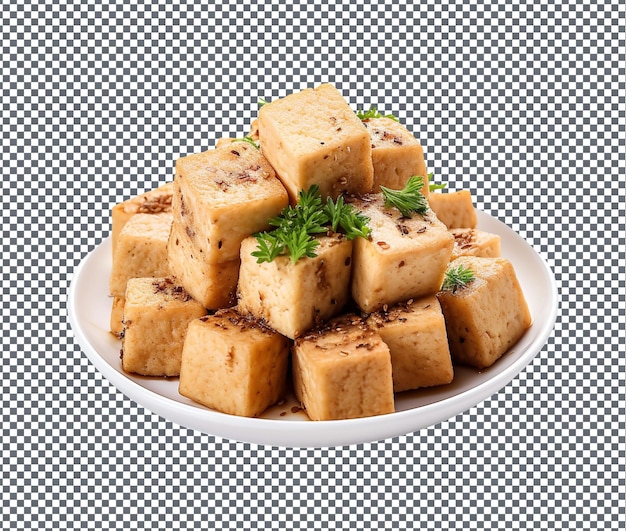 PSD tak słodkie tofu pieprzowe na przezroczystym tle