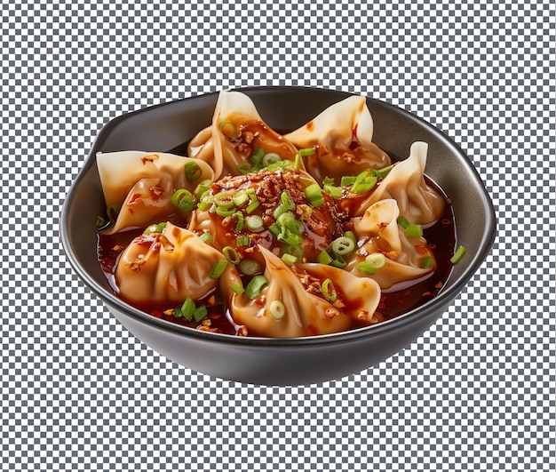 Tak Smaczne Sichuan Wontons Izolowane Na Przezroczystym Tle