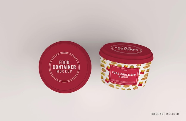 PSD take away carton food container mockup