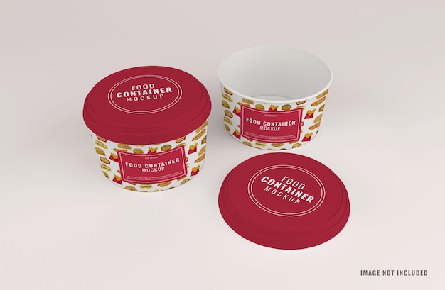 Take away carton food container mockup