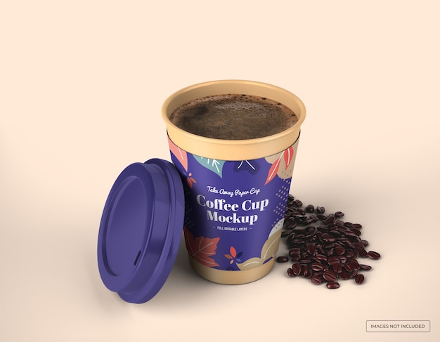 PSD take away coffee cup mockup