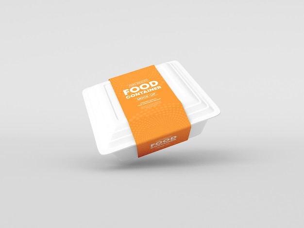 PSD mockup di imballaggio per scatole per alimenti da asporto