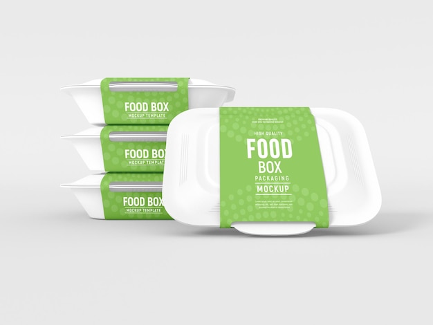 Take Away Food Box Packaging  Mockup