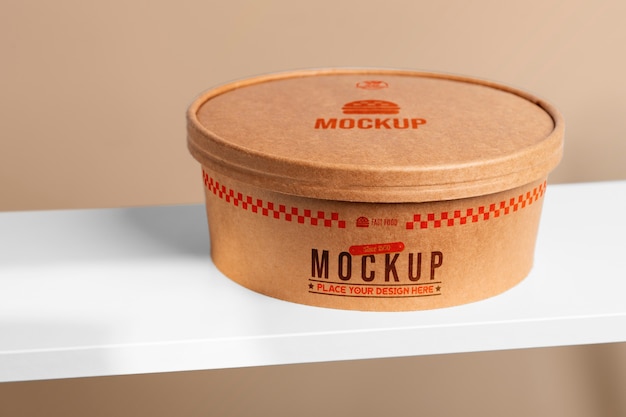 PSD take-away food packaging mockup