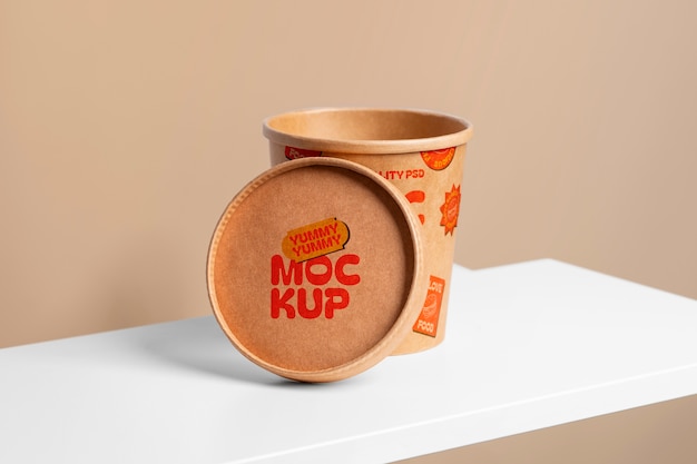 PSD take-away food packaging mockup