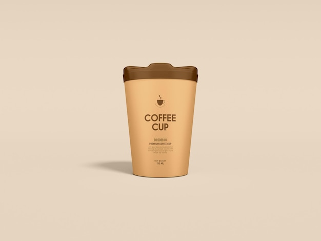 Mockup di branding della tazza di caffè di carta da asporto