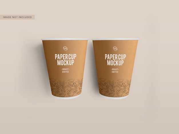 PSD take away paper coffee cup branding mockup