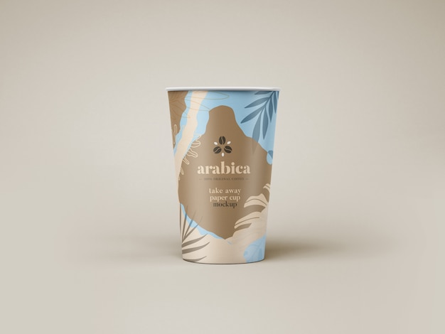 Take away paper coffee cup mockup