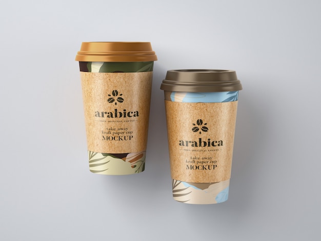 Take away paper coffee cup mockup