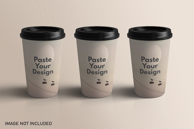 Take away paper coffee cup mockup