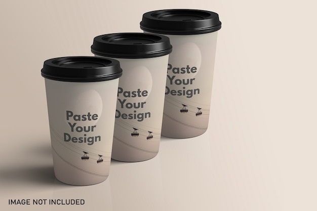 Porta via il mockup di tazza di caffè in carta