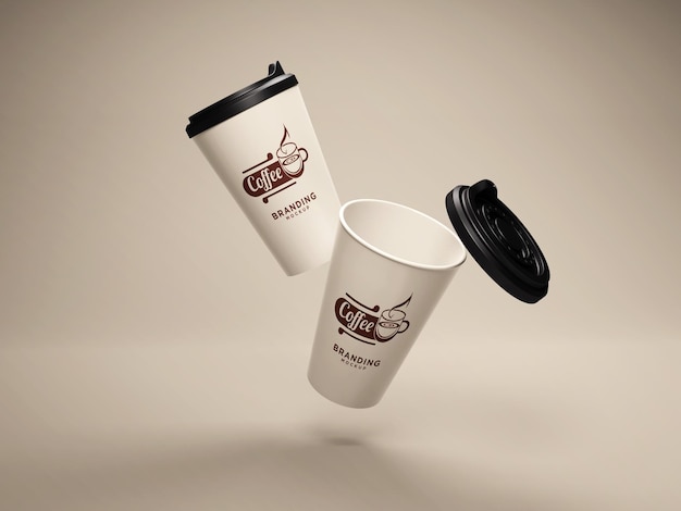 Take away paper coffee cup mockup