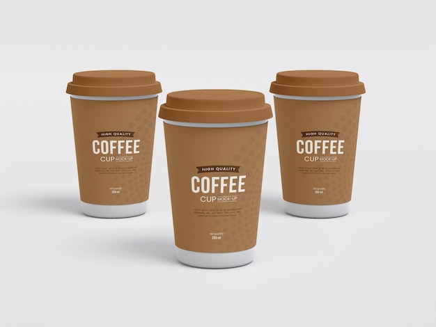 Mockup di tazza di caffè in carta da asporto