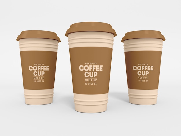 Уберите макет бумажной чашки кофе