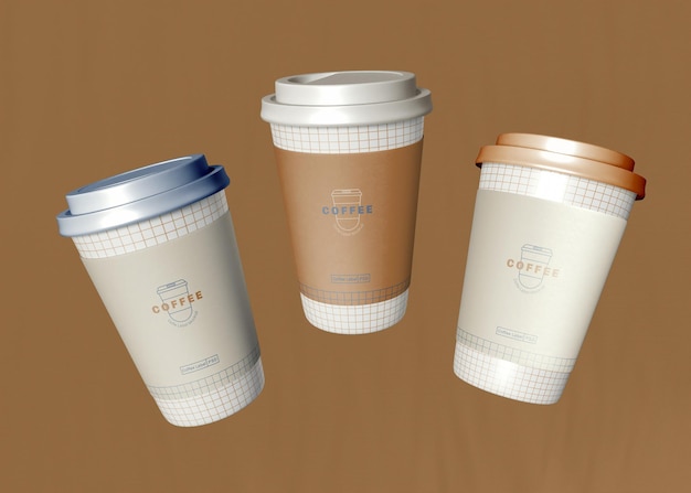 Mockup di tazza di caffè in carta da asporto