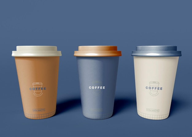 Mockup di tazza di caffè in carta da asporto