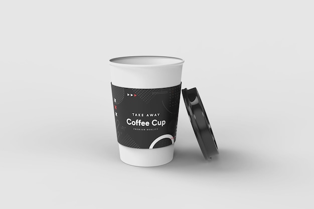 Take away paper coffee cup mockup